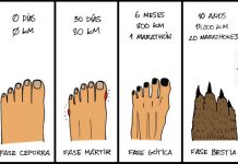 Las pobres uñas del corredor Pies de corredor