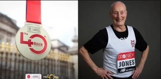 Ken Jones a sus 87 años ha corrido las 40° del Maratón de Londres